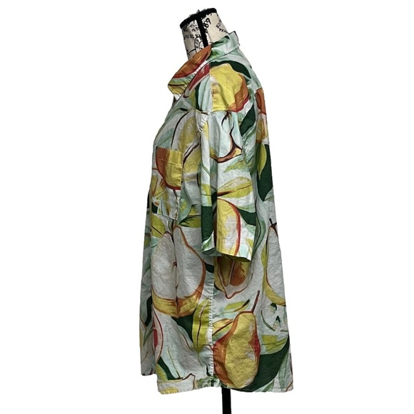 H&M Men’s Vintage Tropical Fruit Print Shirt – Hawaiian Button-Up Summer XL - Picture 4 of 10